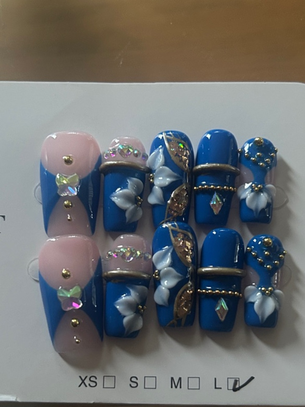 Blue press on